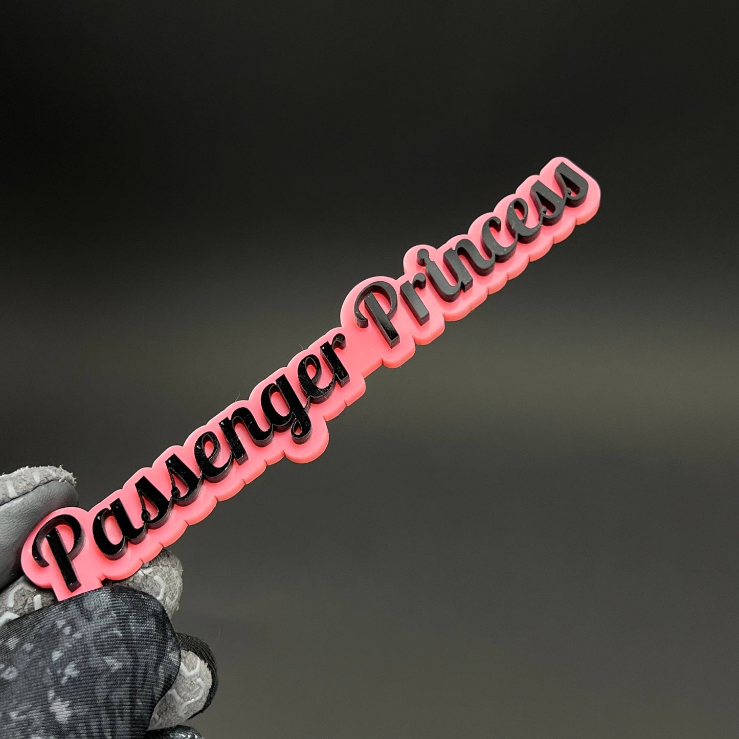 1PC Passenger Princess 3D Acrylic Badge - Car Truck Emblem Fender Sticker