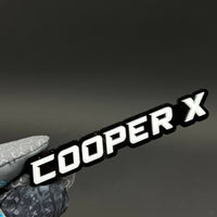 1PC COOPER X 3D Acrylic Badge - Car Truck Emblem Fender Tailgate Trunk Sticker