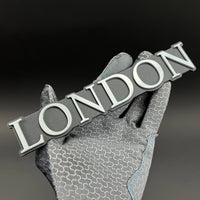 1PC LONDON (White) 3D Acrylic Badge - Car Truck Emblem Fender Tailgate Trunk Sticker