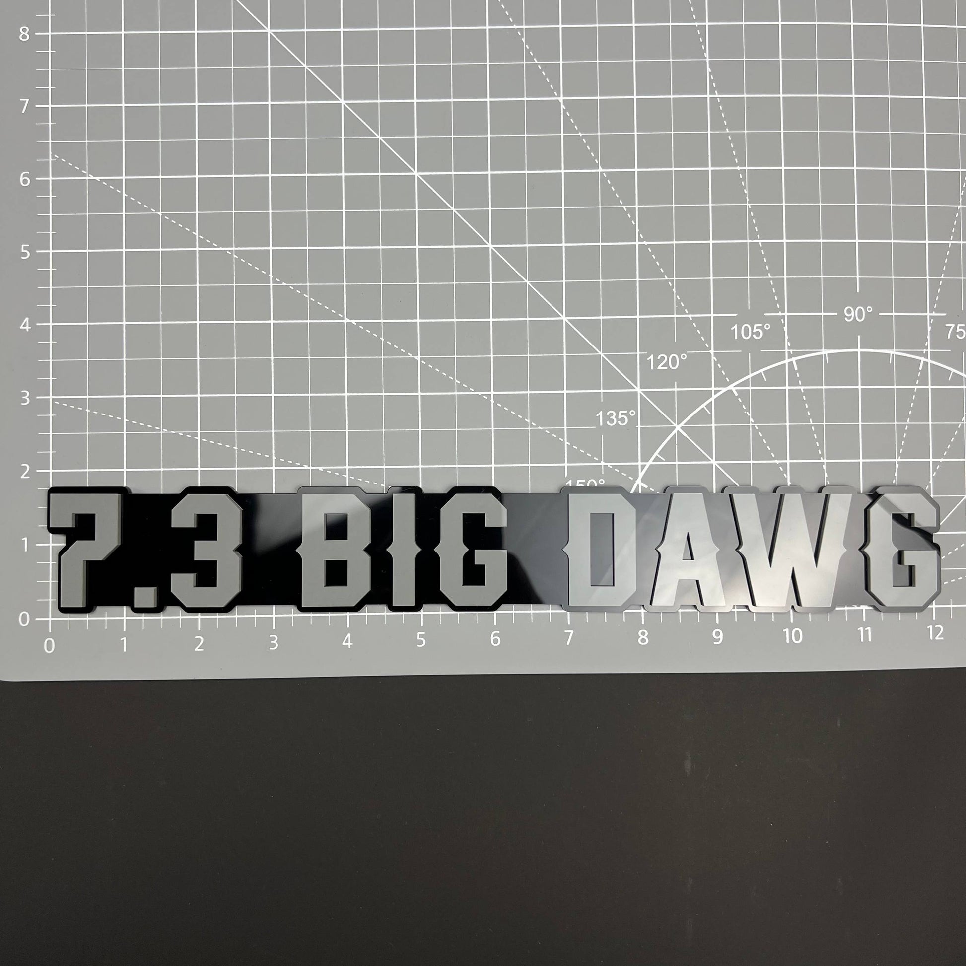 1PC 7.3 BIG DAWG 3D Acrylic Badge - Car Truck Emblem Fender Sticker