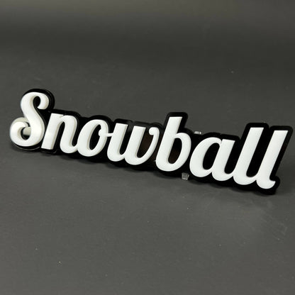 1PC Snowball 3D Acrylic Badge - Car Truck Emblem Fender Tailgate Trunk Sticker