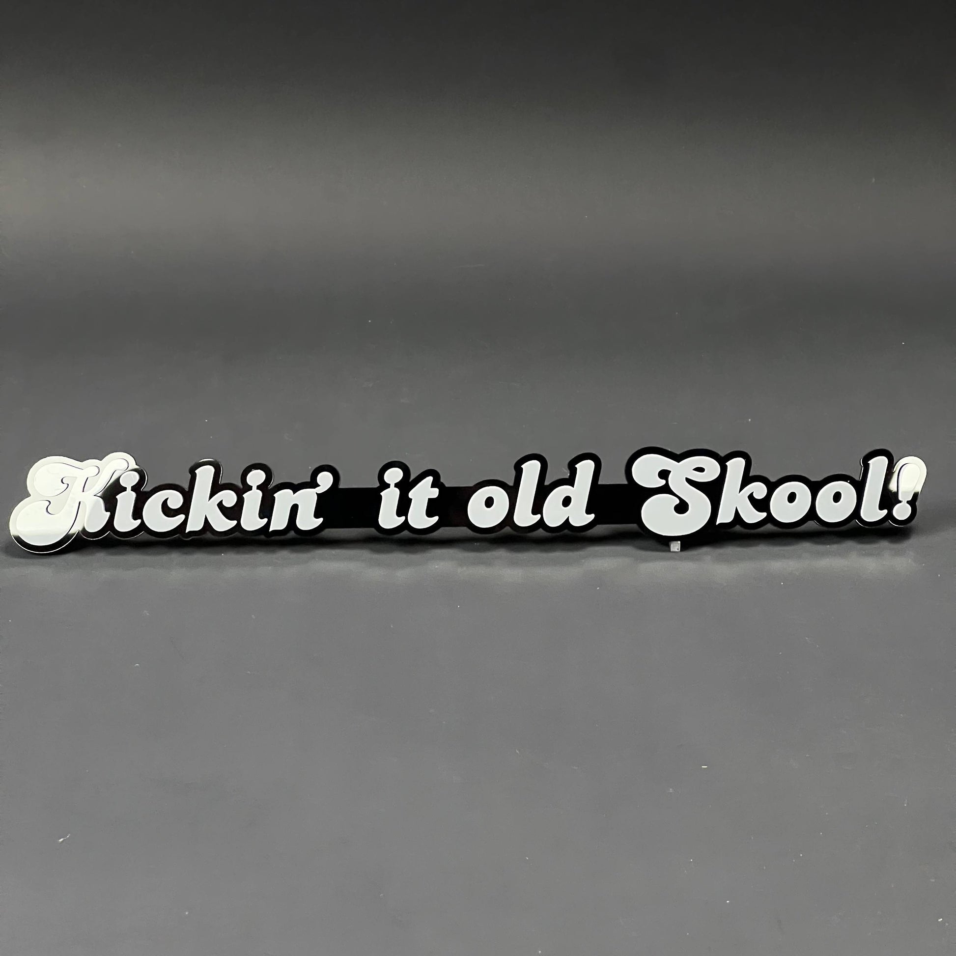 1PC Kickin' it old Skool! 3D Acrylic Badge - Car Truck Emblem Fender Sticker