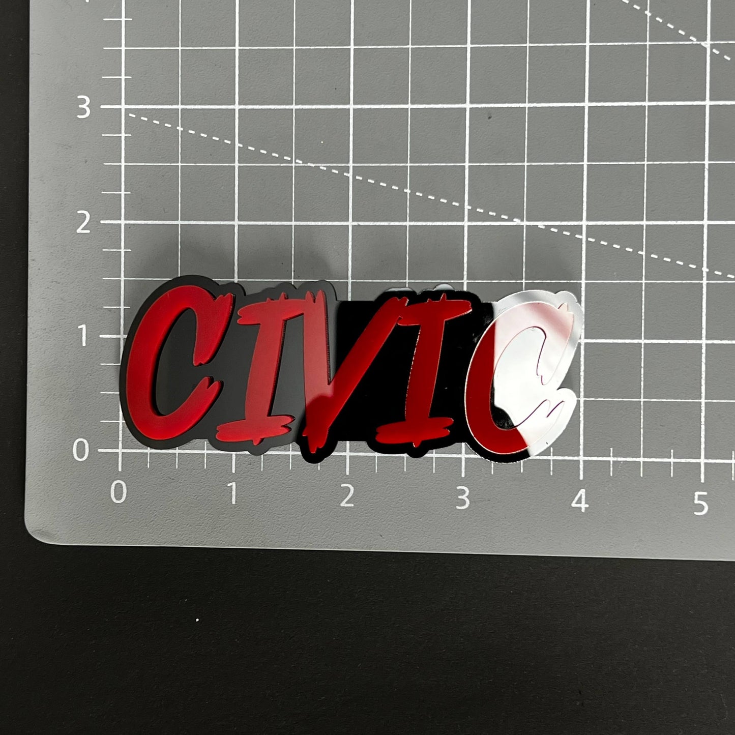 1PC CIVIC 3D Acrylic Badge - Car Truck Emblem Fender Tailgate Trunk Sticker