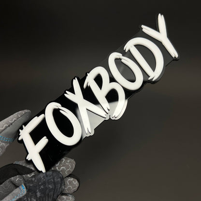1PC FOXBODY 3D Acrylic Badge - Car Truck Emblem Fender Tailgate Trunk Sticker
