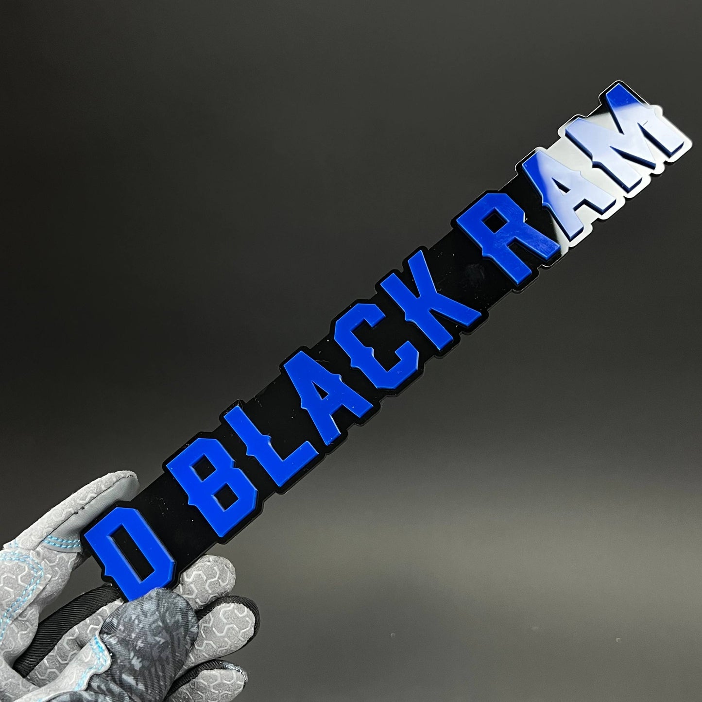 1PC Q BLACK RAM 3D Acrylic Badge - Car Truck Emblem Fender Sticker
