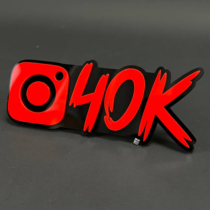 1PC 40K 3D Acrylic Badge - Car Truck Emblem Fender Tailgate Trunk Sticker