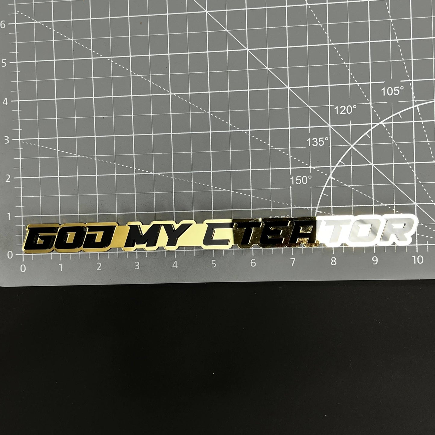 1PC GOD MY CREATOR 3D Acrylic Badge - Car Truck Emblem Fender Sticker