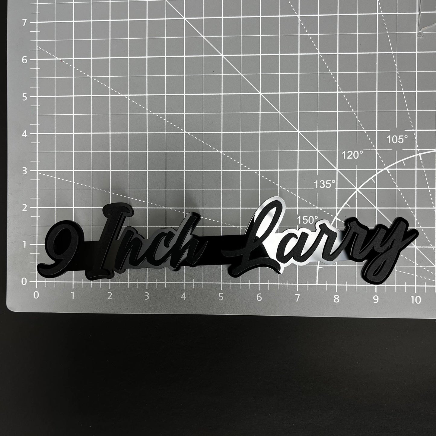 1PC 9 Inch Larry 3D Acrylic Badge - Car Truck Emblem Fender Sticker
