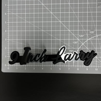 1PC 9 Inch Larry 3D Acrylic Badge - Car Truck Emblem Fender Sticker