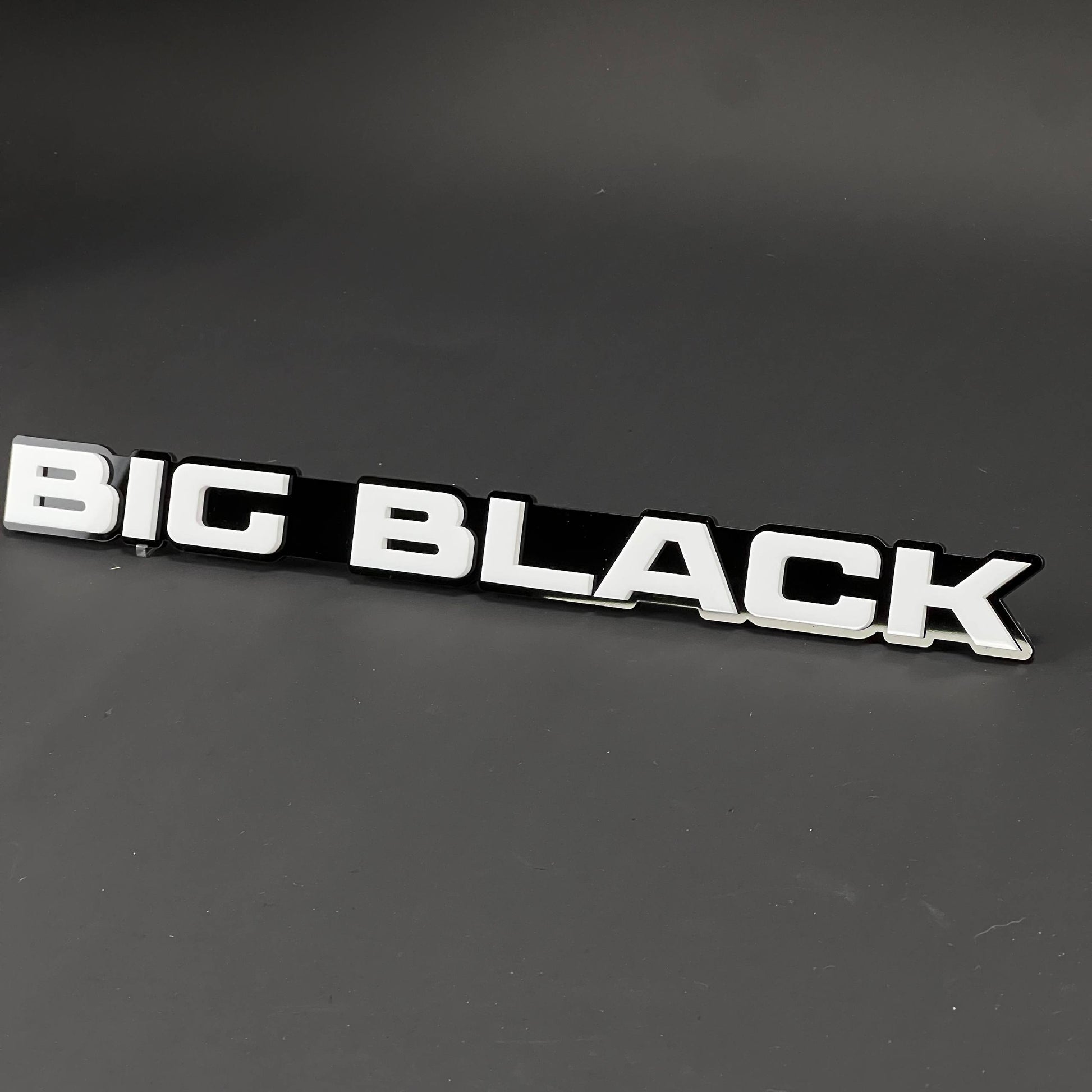1PC BIG BLACK 3D Acrylic Badge - Car Truck Emblem Fender Tailgate Trunk Sticker