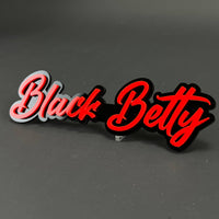1PC Black Betty Red 3D Acrylic Badge - Car Truck Emblem Fender Sticker