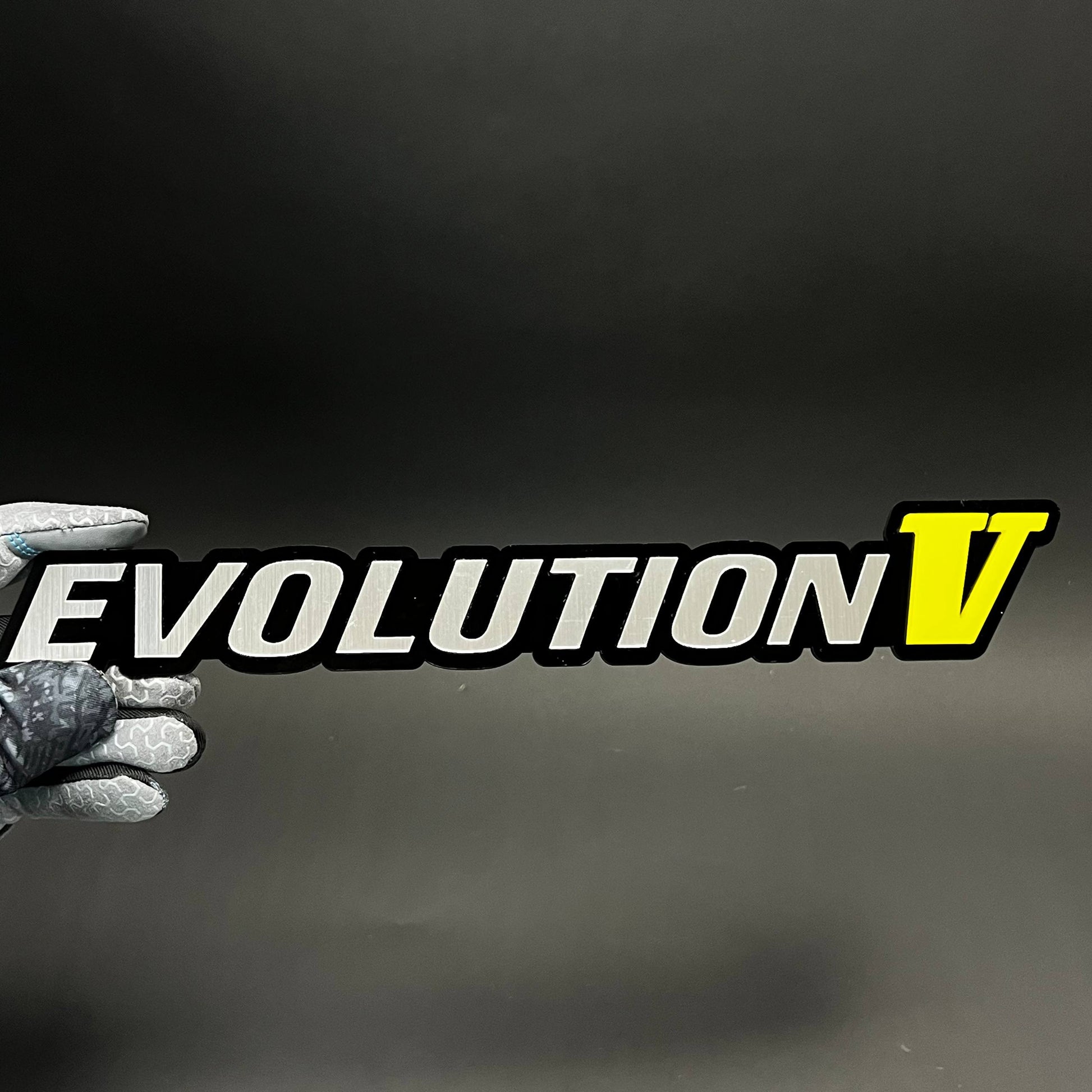 1PC EVOLUTION V 3D Acrylic Badge - Car Truck Emblem Fender Sticker