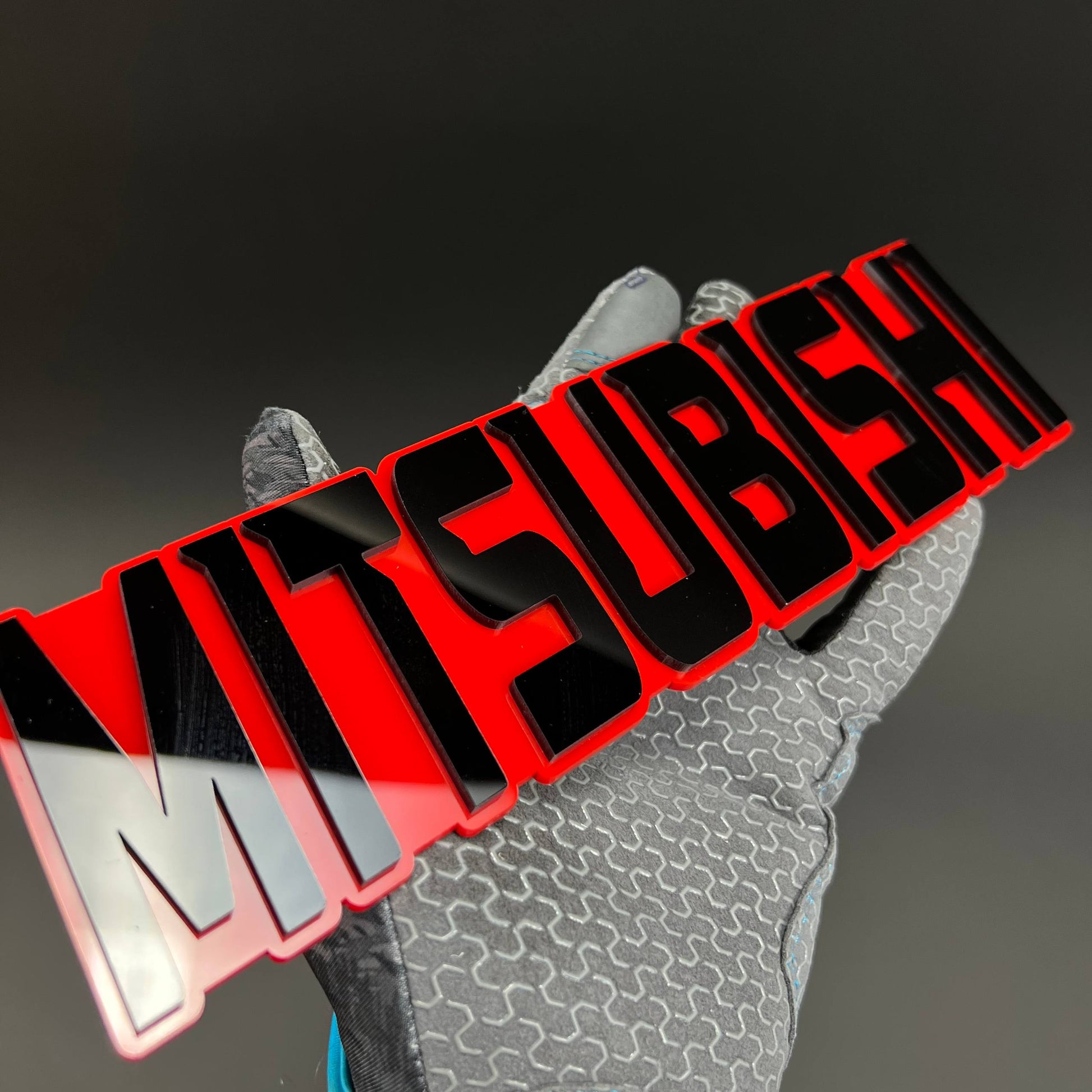 1PC MITSUBISHI 3D Acrylic Badge - Car Truck Emblem Fender Tailgate Trunk Sticker