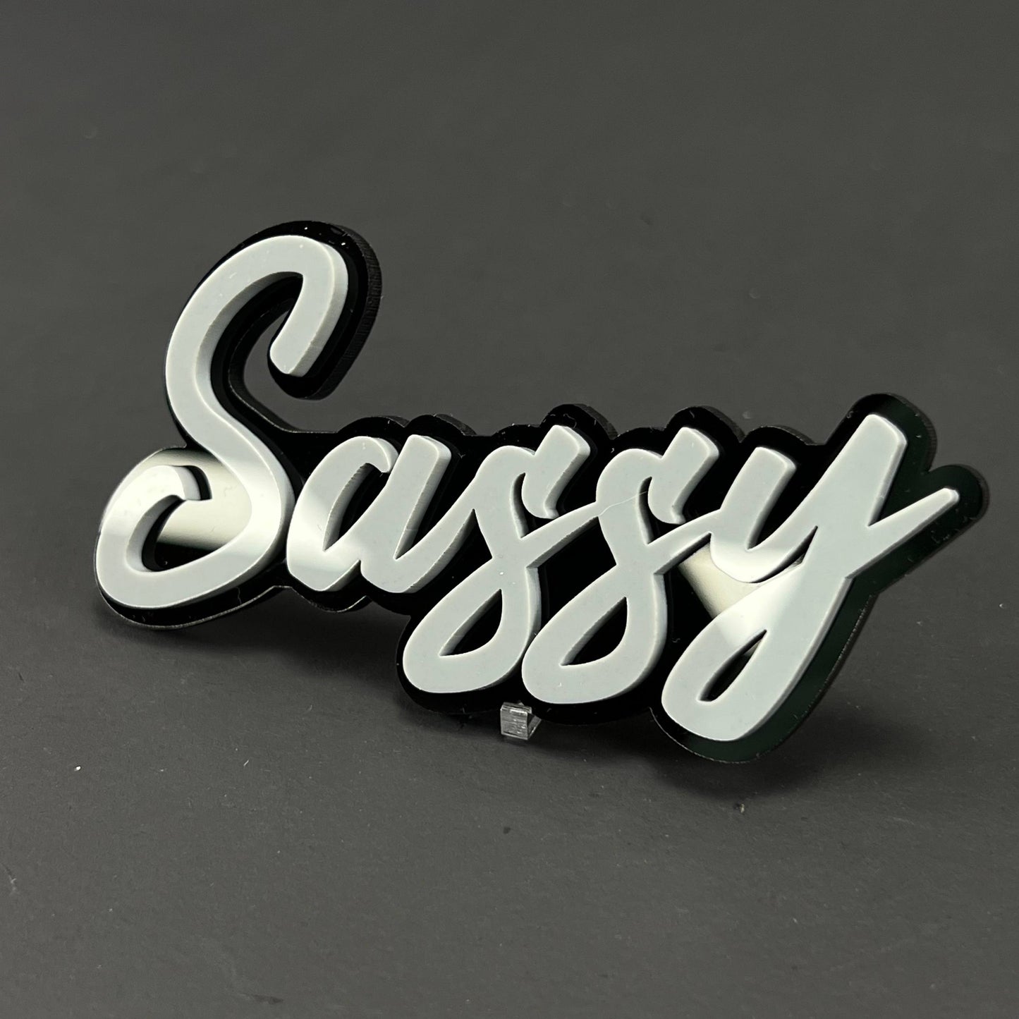 1PC Sassy 3D Acrylic Badge - Car Truck Emblem Fender Tailgate Trunk Sticker