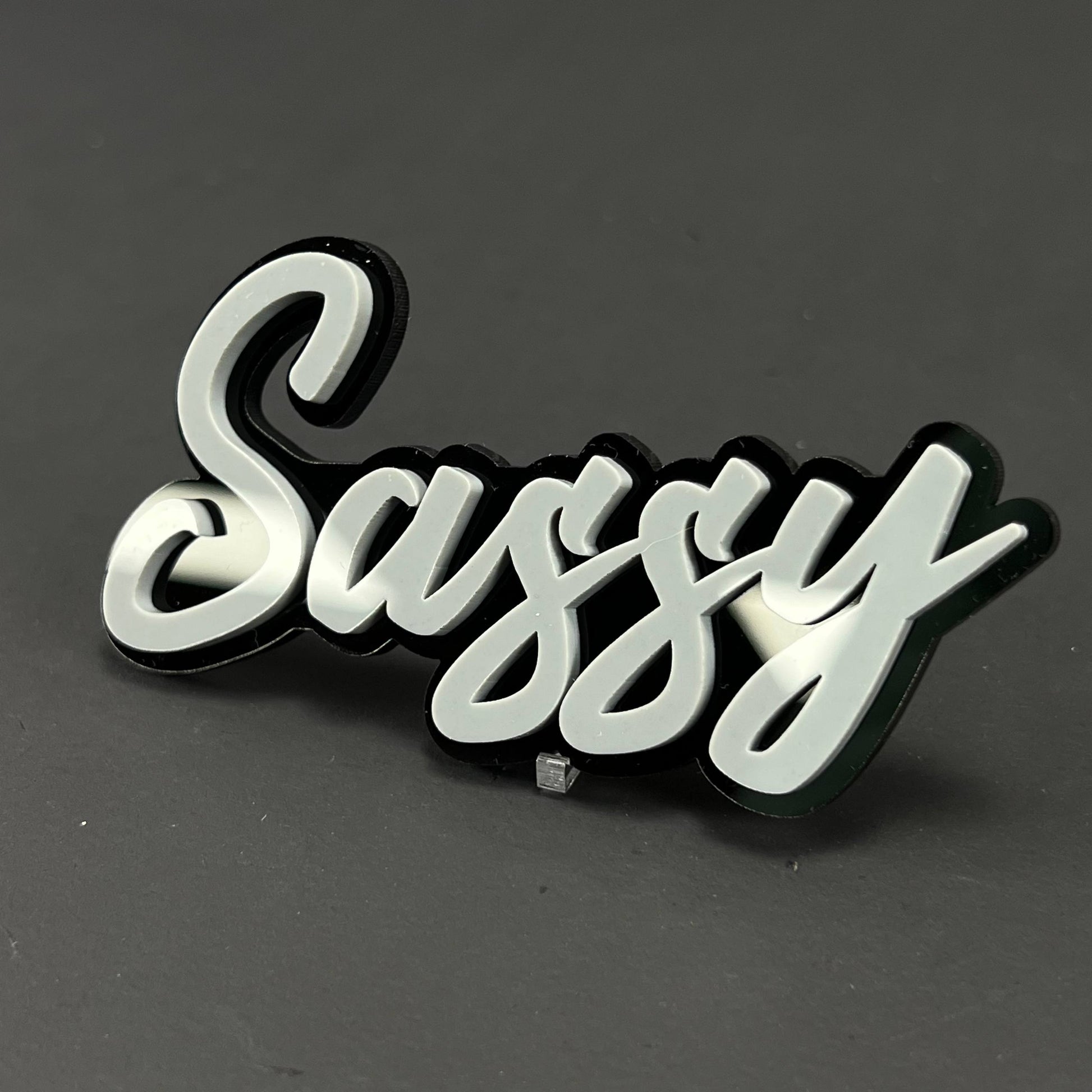 1PC Sassy 3D Acrylic Badge - Car Truck Emblem Fender Tailgate Trunk Sticker