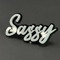 1PC Sassy 3D Acrylic Badge - Car Truck Emblem Fender Tailgate Trunk Sticker