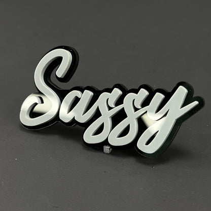 1PC Sassy 3D Acrylic Badge - Car Truck Emblem Fender Tailgate Trunk Sticker