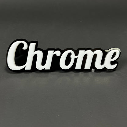 1PC Chrome 3D Acrylic Badge - Car Truck Emblem Fender Tailgate Trunk Sticker