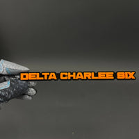 1PC DELTA CHARLEE SIX 3D Acrylic Badge - Car Truck Emblem Fender Sticker