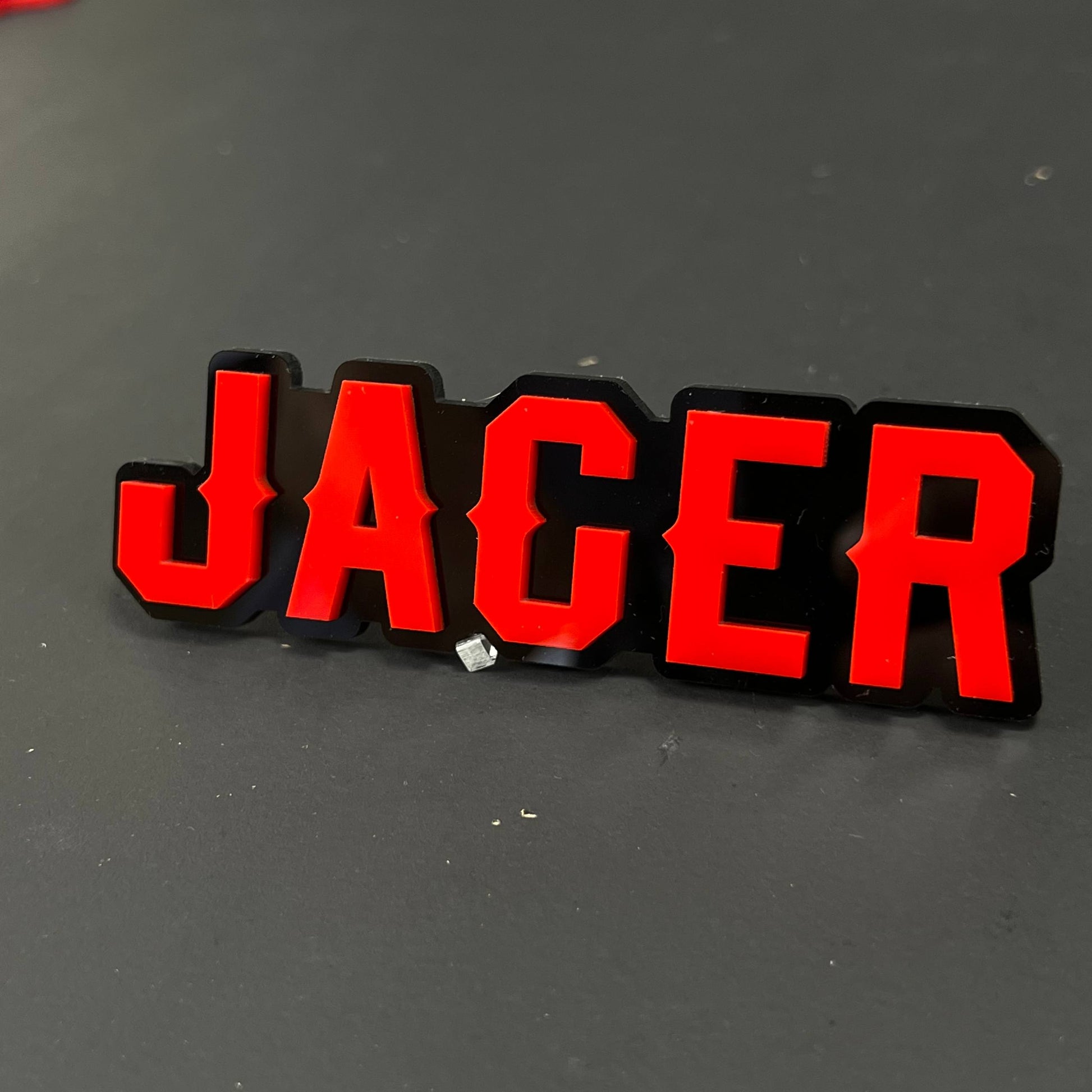 1PC JAGER 3D Acrylic Badge - Car Truck Emblem Fender Tailgate Trunk Sticker