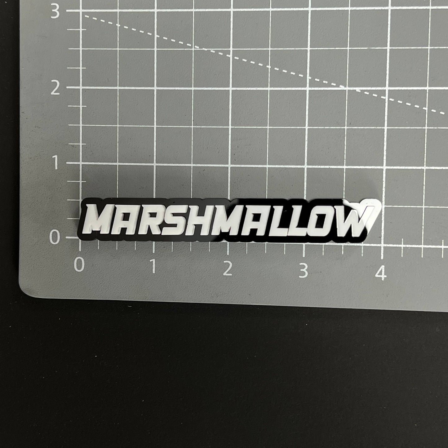 1PC MARSHMALLOW 3D Acrylic Badge - Car Truck Emblem Fender Sticker