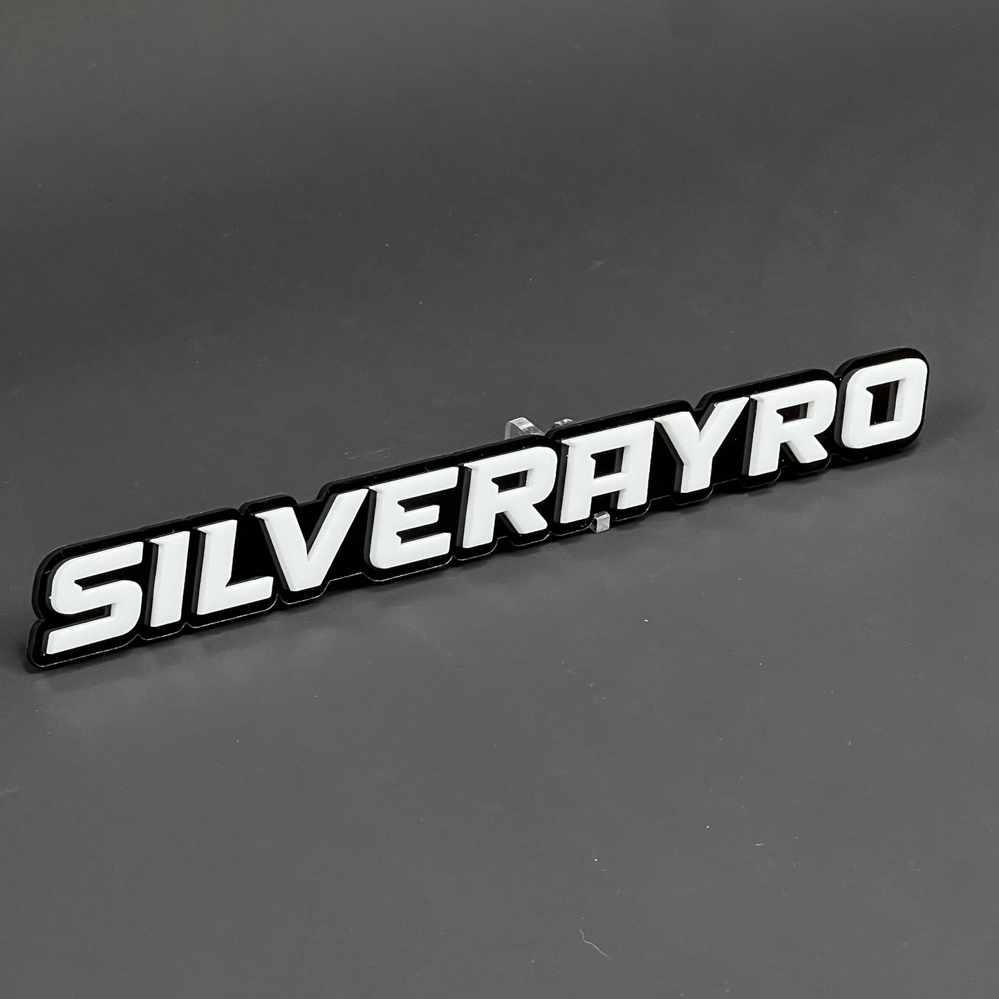 1PC SILVERAYRO 3D Acrylic Badge - Car Truck Emblem Fender Tailgate Trunk Sticker