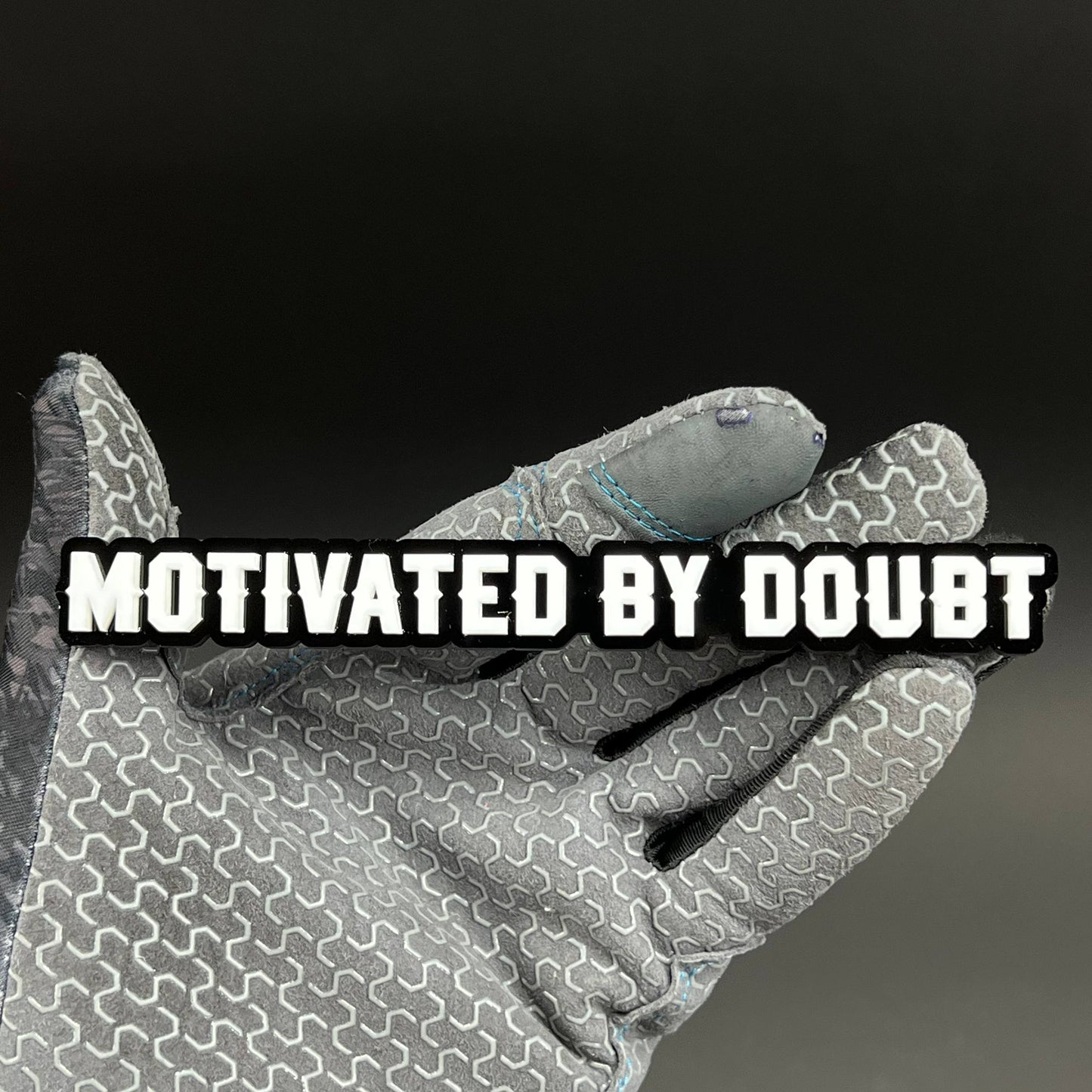 1PC MOTIVATED BY DOUBT 3D Acrylic Badge - Car Truck Emblem Fender Sticker