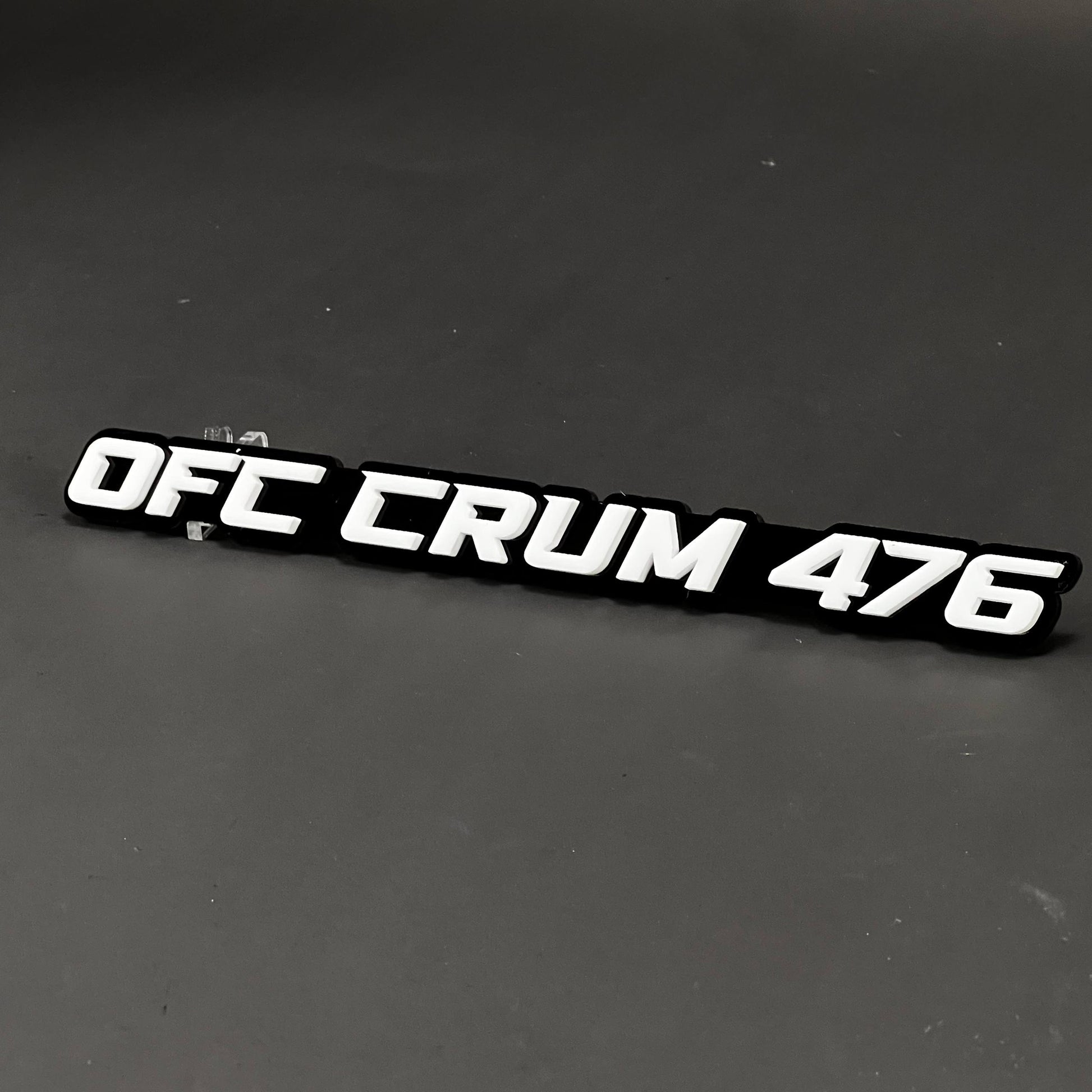 1PC OFC CRUM 476 3D Acrylic Badge - Car Truck Emblem Fender Sticker