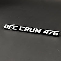 1PC OFC CRUM 476 3D Acrylic Badge - Car Truck Emblem Fender Sticker