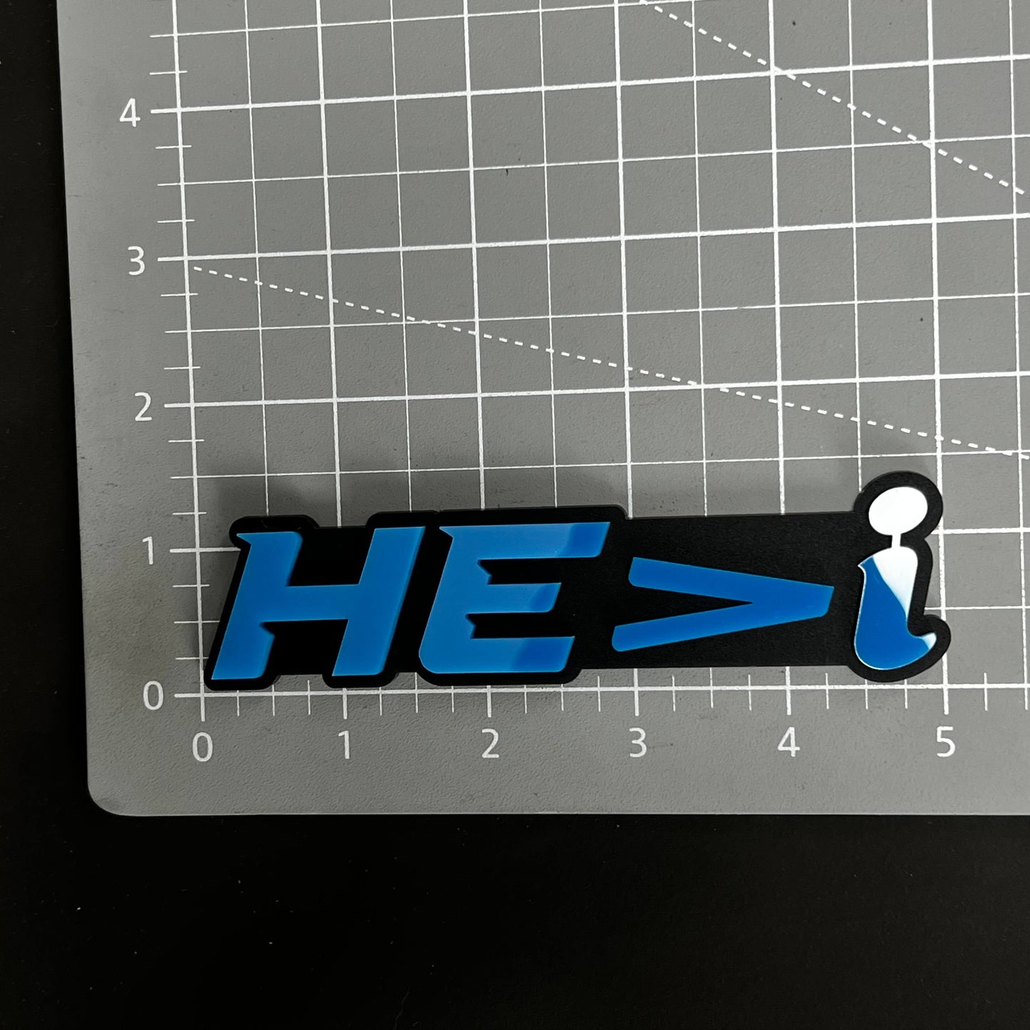 1PC HE>i 3D Acrylic Badge - Car Truck Emblem Fender Tailgate Trunk Sticker