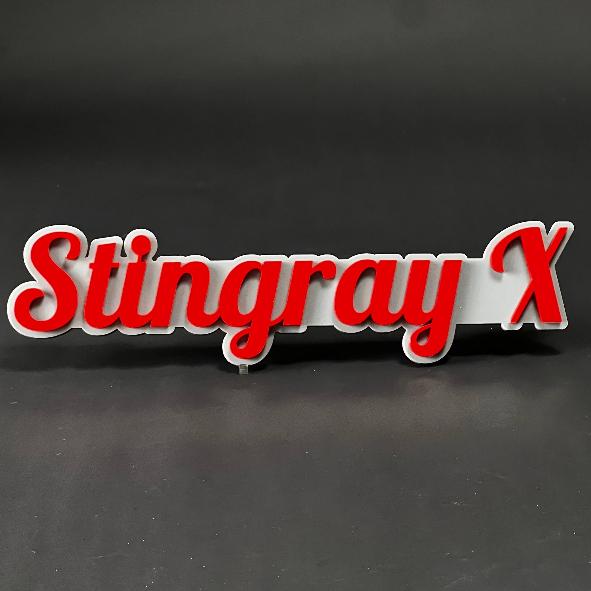 1PC Stingray X 3D Acrylic Badge - Car Truck Emblem Fender Tailgate Trunk Sticker