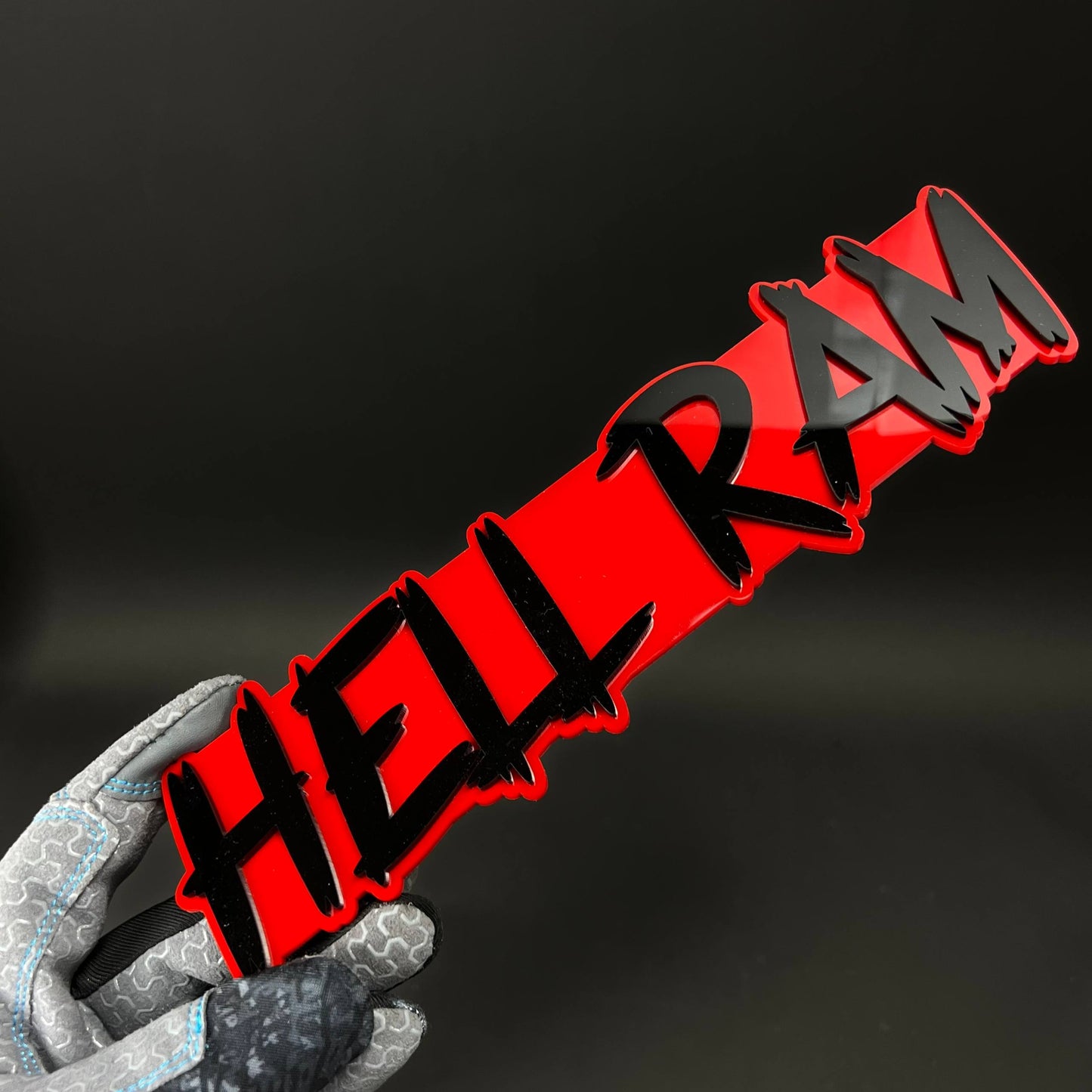 1PC HELL RAM 3D Acrylic Badge - Car Truck Emblem Fender Tailgate Trunk Sticker