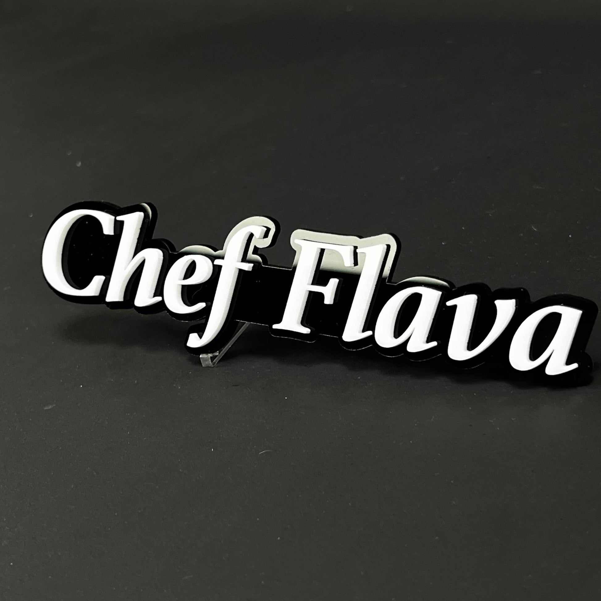 1PC Chef Flava 3D Acrylic Badge - Car Truck Emblem Fender Tailgate Trunk Sticker