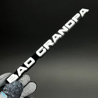 1PC BAD GRANDPA 3D Acrylic Badge - Car Truck Emblem Fender Sticker