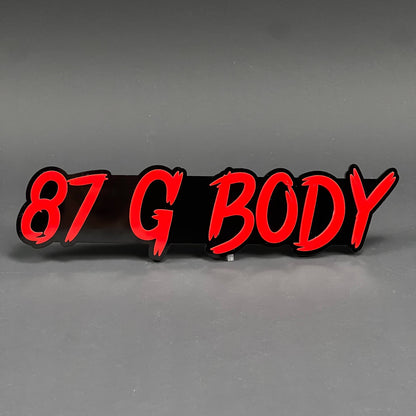1PC 87 G BODY 3D Acrylic Badge - Car Truck Emblem Fender Tailgate Trunk Sticker
