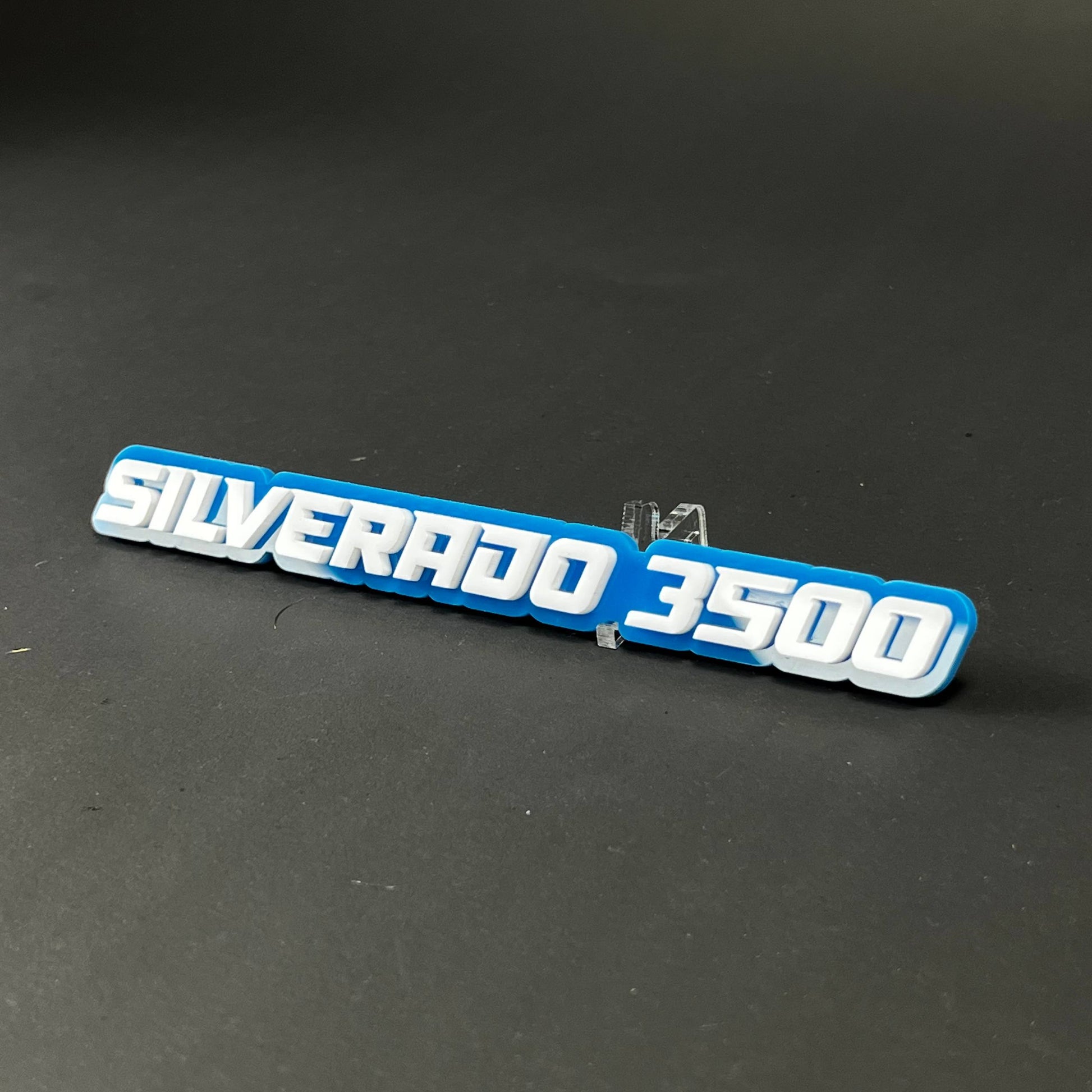 1PC SILVERADO 3500 3D Acrylic Badge - Car Truck Emblem Fender Sticker