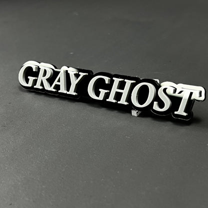 1PC GRAY GHOST 3D Acrylic Badge - Car Truck Emblem Fender Tailgate Trunk Sticker