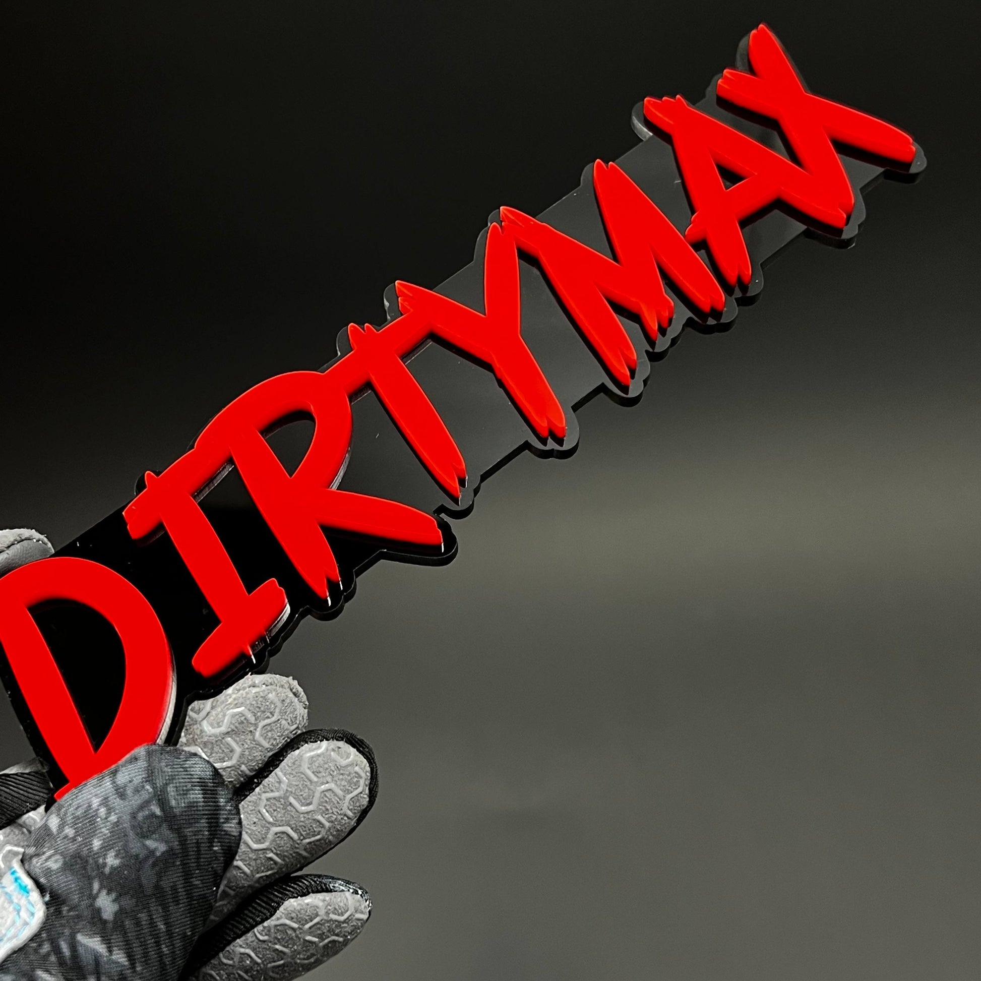 1PC DIRTYMAX 3D Acrylic Badge - Car Truck Emblem Fender Tailgate Trunk Sticker