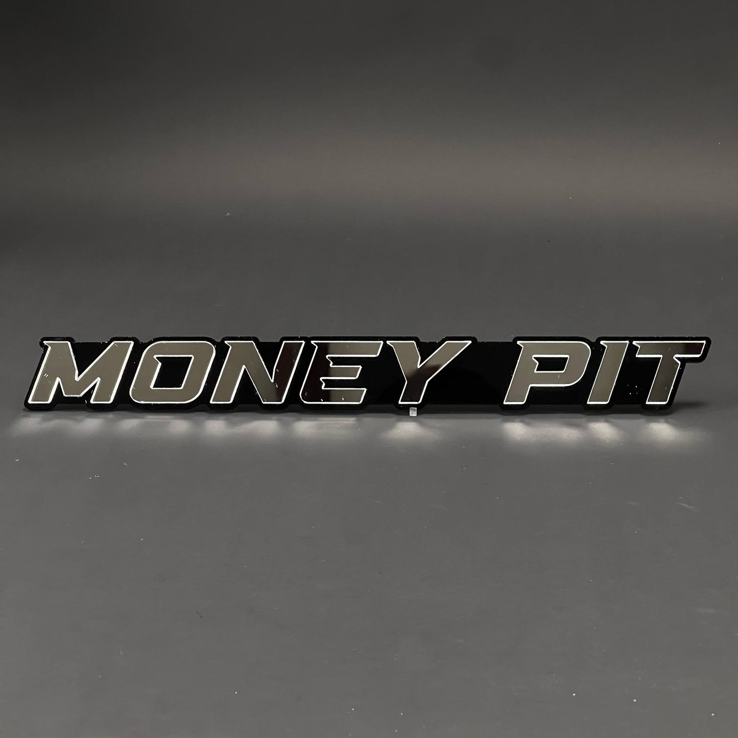 1PC MONEY PIT 3D Acrylic Badge - Car Truck Emblem Fender Tailgate Trunk Sticker