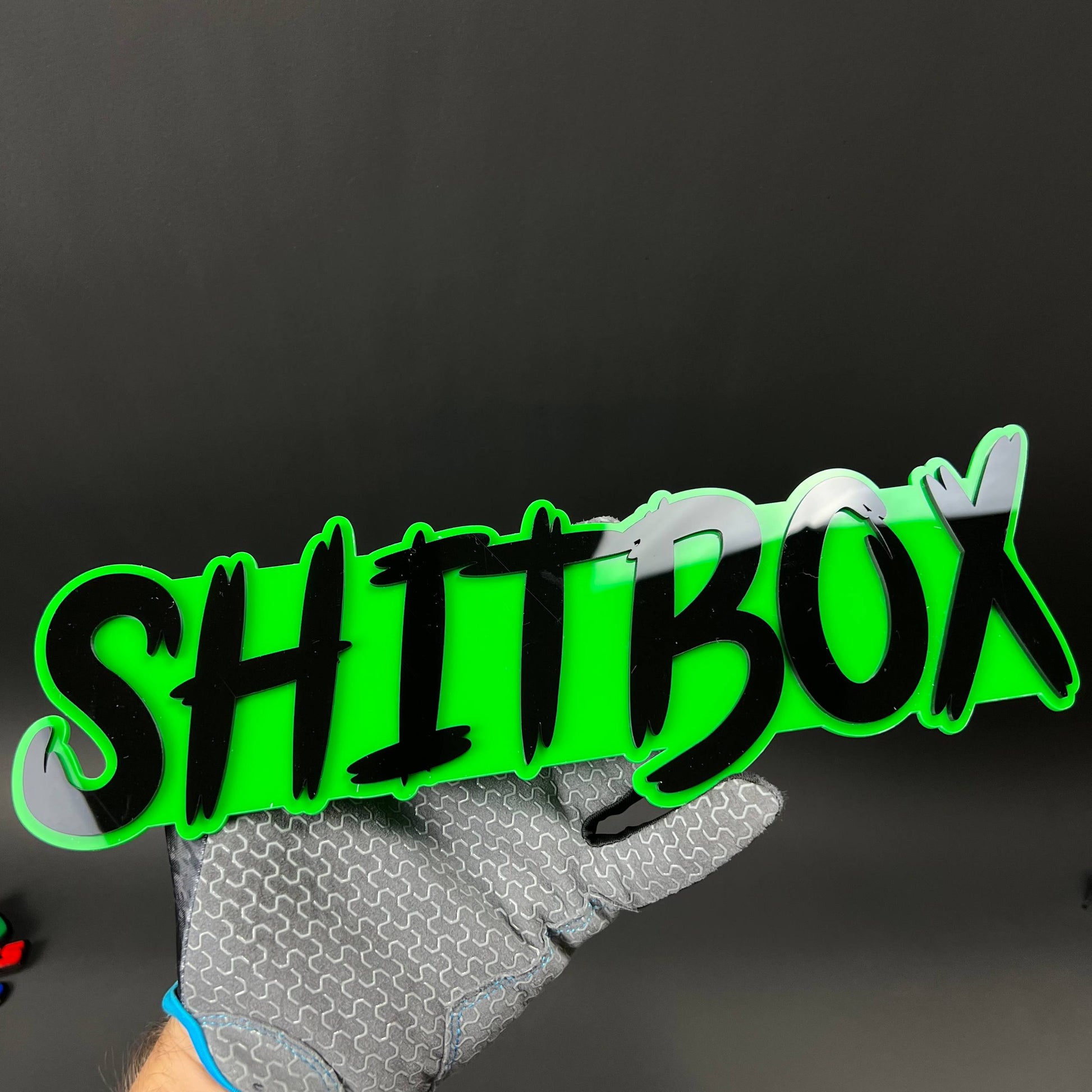 1PC SHITBOX 3D Acrylic Badge - Car Truck Emblem Fender Tailgate Trunk Sticker