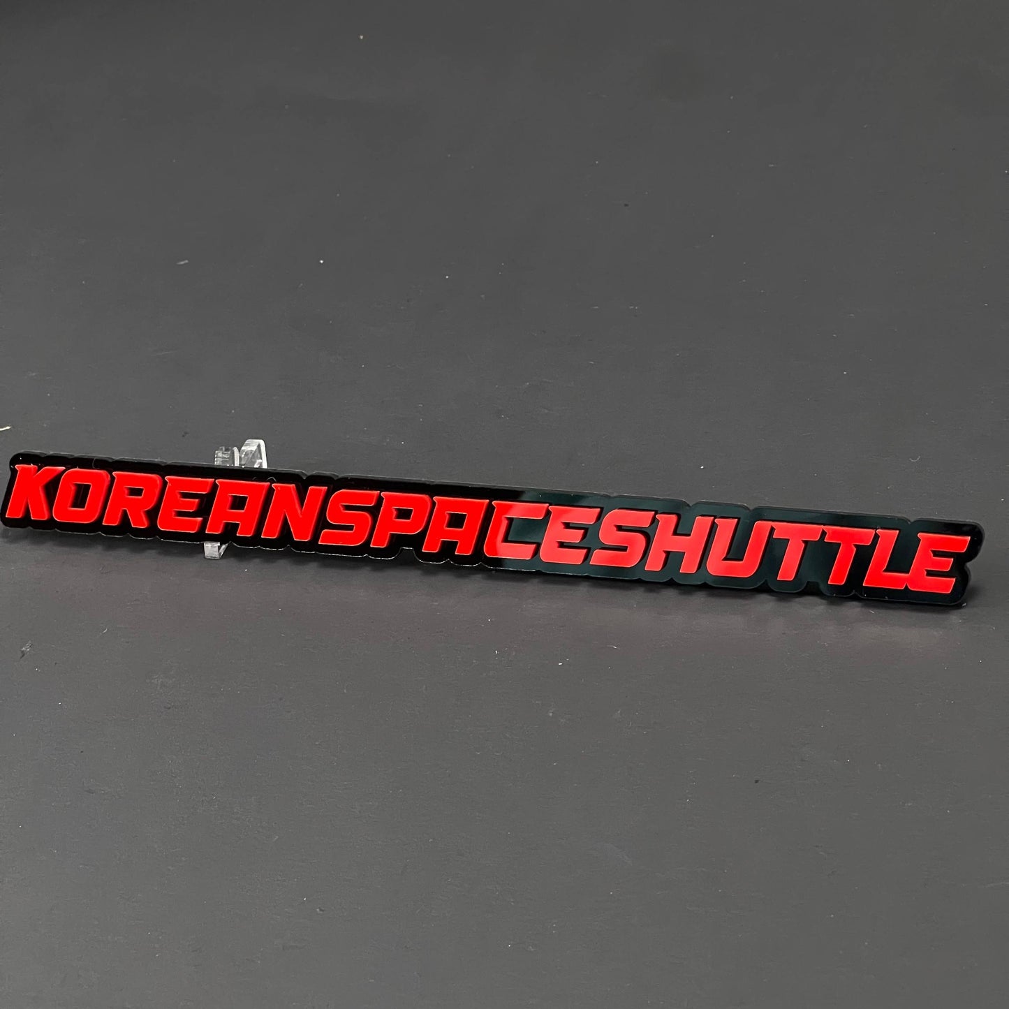 1PC KOREANSPACESHUTTLE 3D Acrylic Badge - Car Truck Emblem Fender Sticker