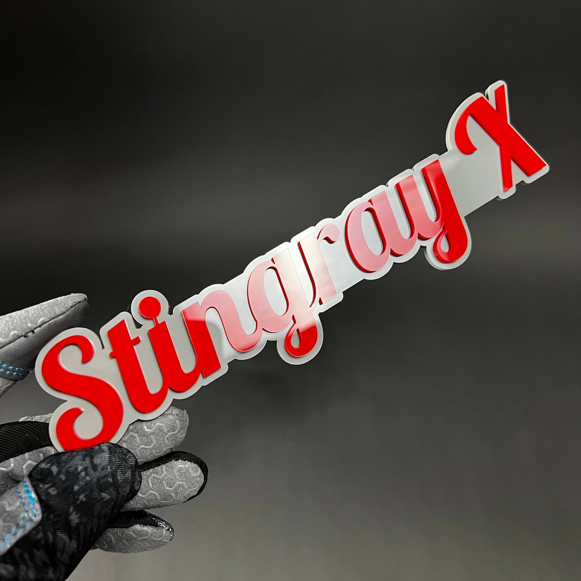 1PC Stingray X 3D Acrylic Badge - Car Truck Emblem Fender Tailgate Trunk Sticker