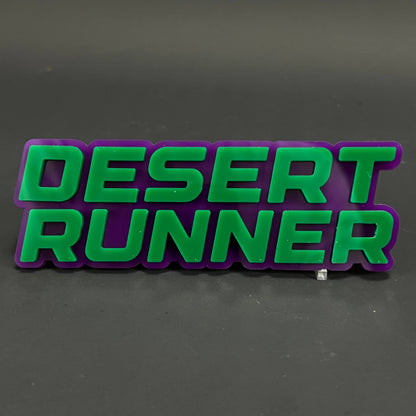 1PC DESERT RUNNER 3D Acrylic Badge - Car Truck Emblem Fender Sticker