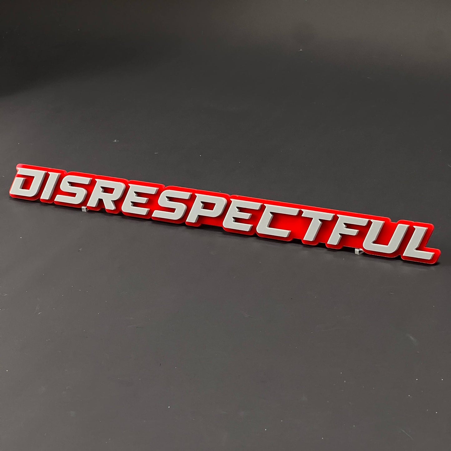 1PC DISRESPECTFUL 3D Acrylic Badge - Car Truck Emblem Fender Sticker