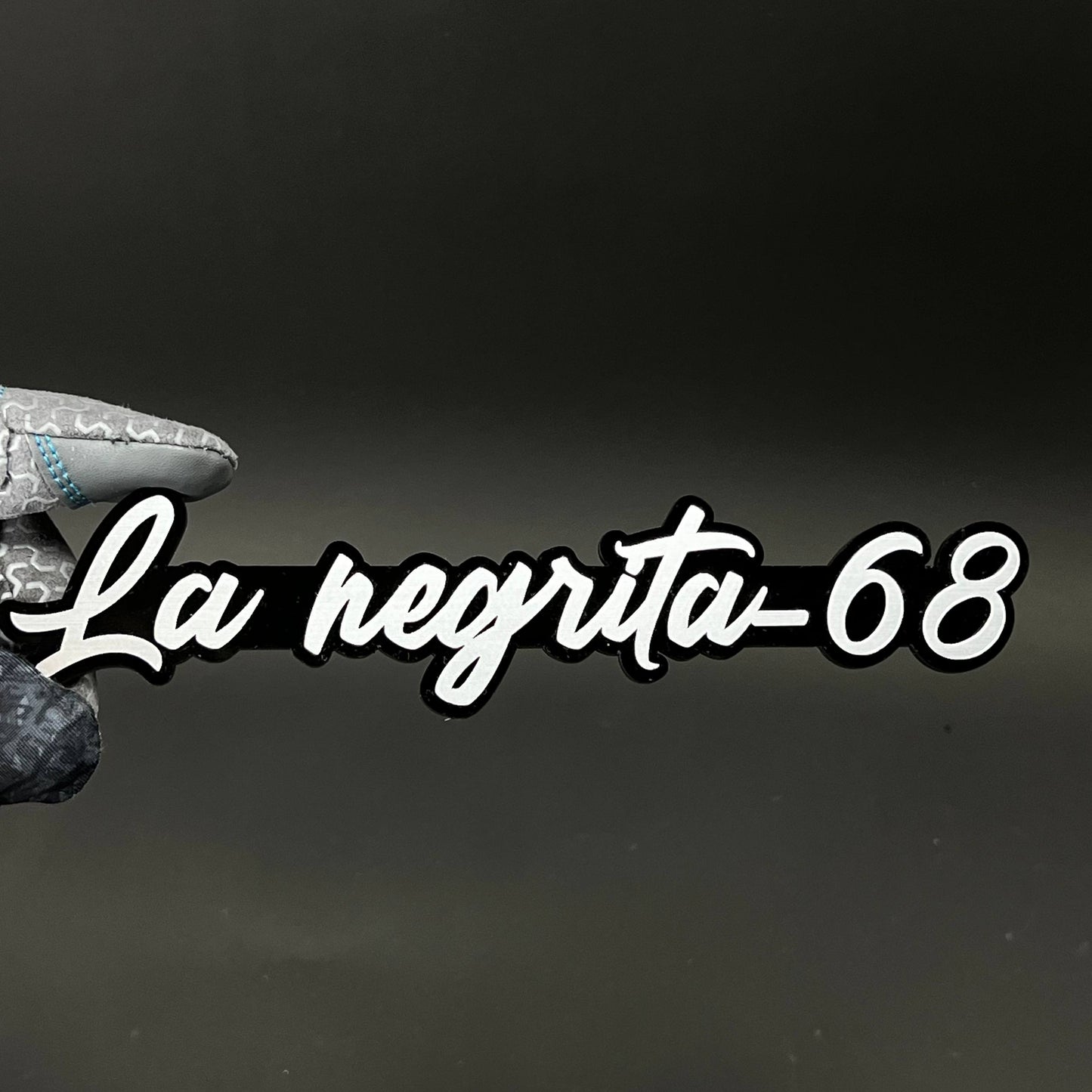 1PC La negrita-68 3D Acrylic Badge - Car Truck Emblem Fender Sticker