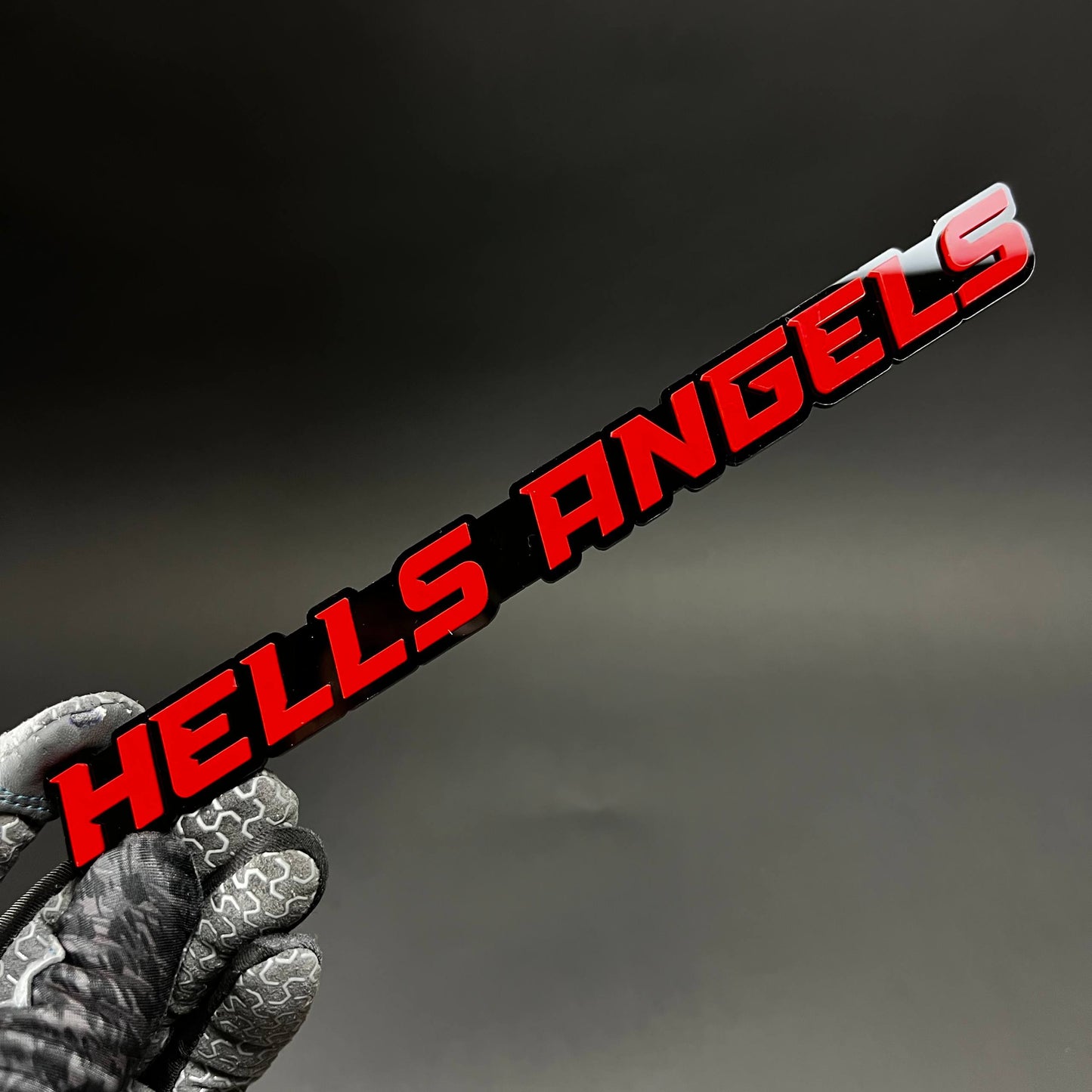 1PC HELLS ANGELS 3D Acrylic Badge - Car Truck Emblem Fender Sticker