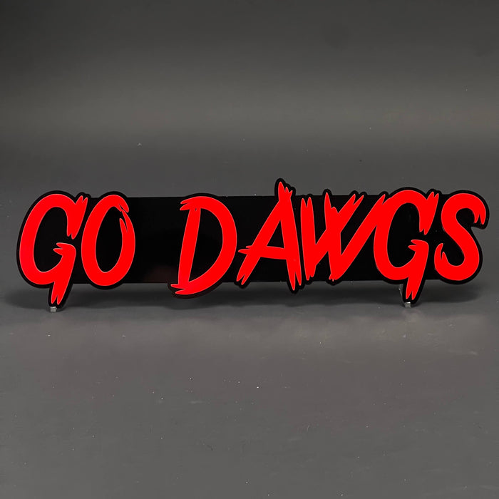 1PC GO DAWGS 3D Acrylic Badge - Car Truck Emblem Fender Tailgate Trunk Sticker