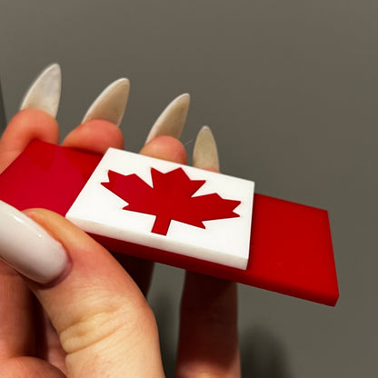 1PC Canada Flag 3D Acrylic Badge - Car Truck Emblem Fender Sticker