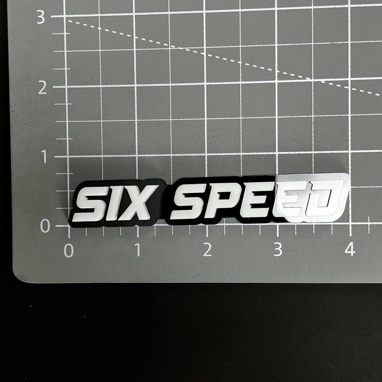 1PC SIX SPEED 3D Acrylic Badge - Car Truck Emblem Fender Tailgate Trunk Sticker