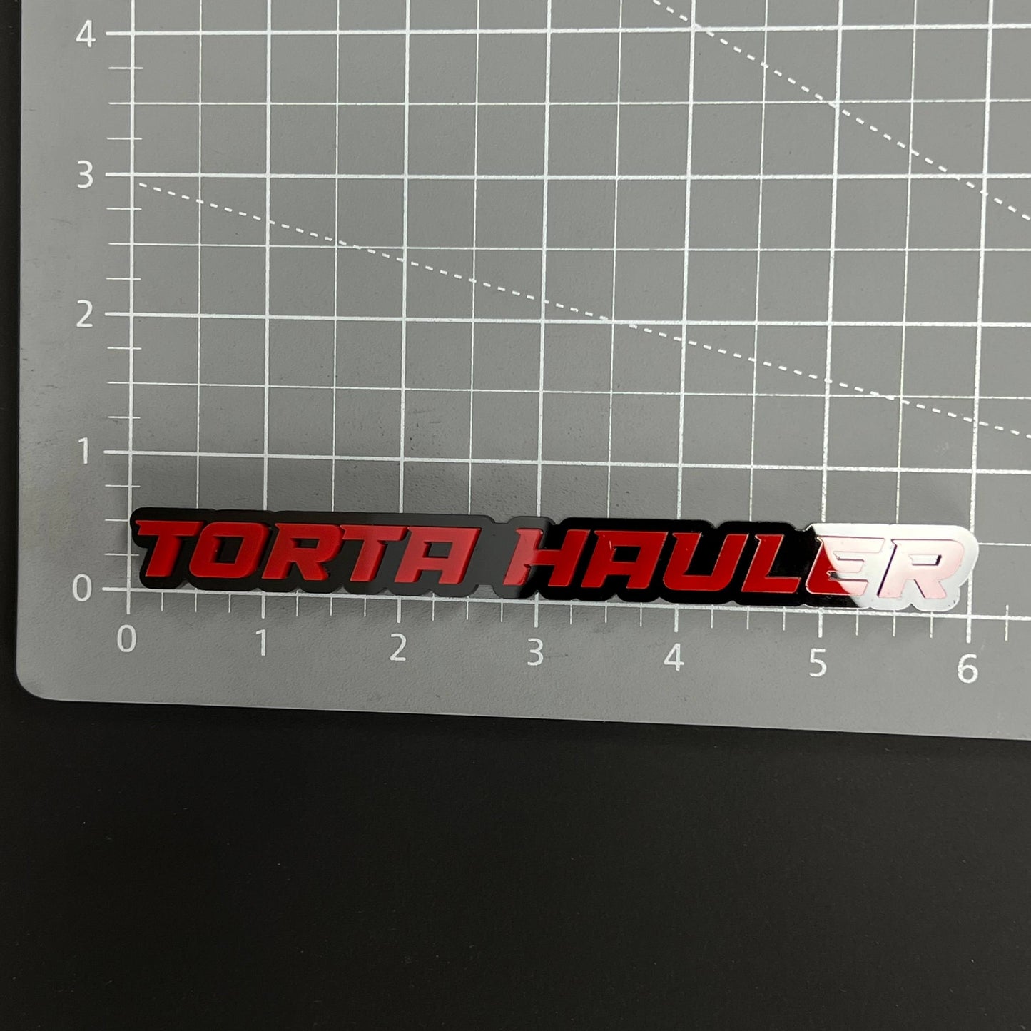 1PC TORTA HAULER 3D Acrylic Badge - Car Truck Emblem Fender Sticker